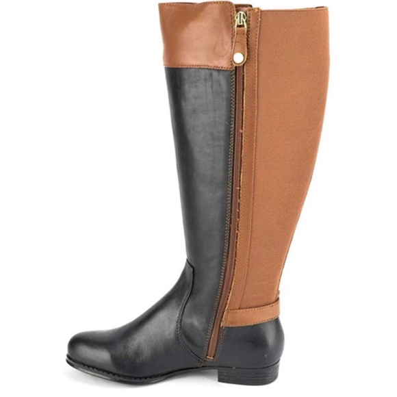 Toby leather riding boots two tone medium calf NWT - Picture 6 of 8